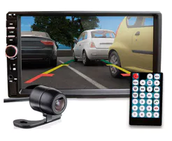 Dvd 2 Din Central Multimídia Universal Mp5 Câmera Bt Espelhamento