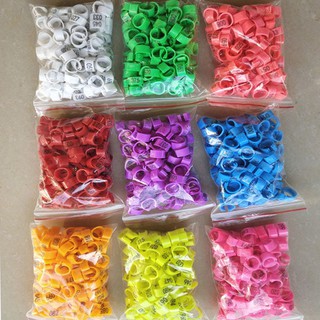 50 Pcs Pombos Anel De Pé Digital No . 001-050 Anéis De 8mm Pássaros Widen Clip Ring Markup 10 Cores