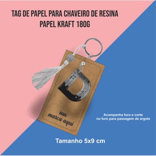 150 tags etiqueta para chaveiro de resina personalizável em Oferta na Shopee