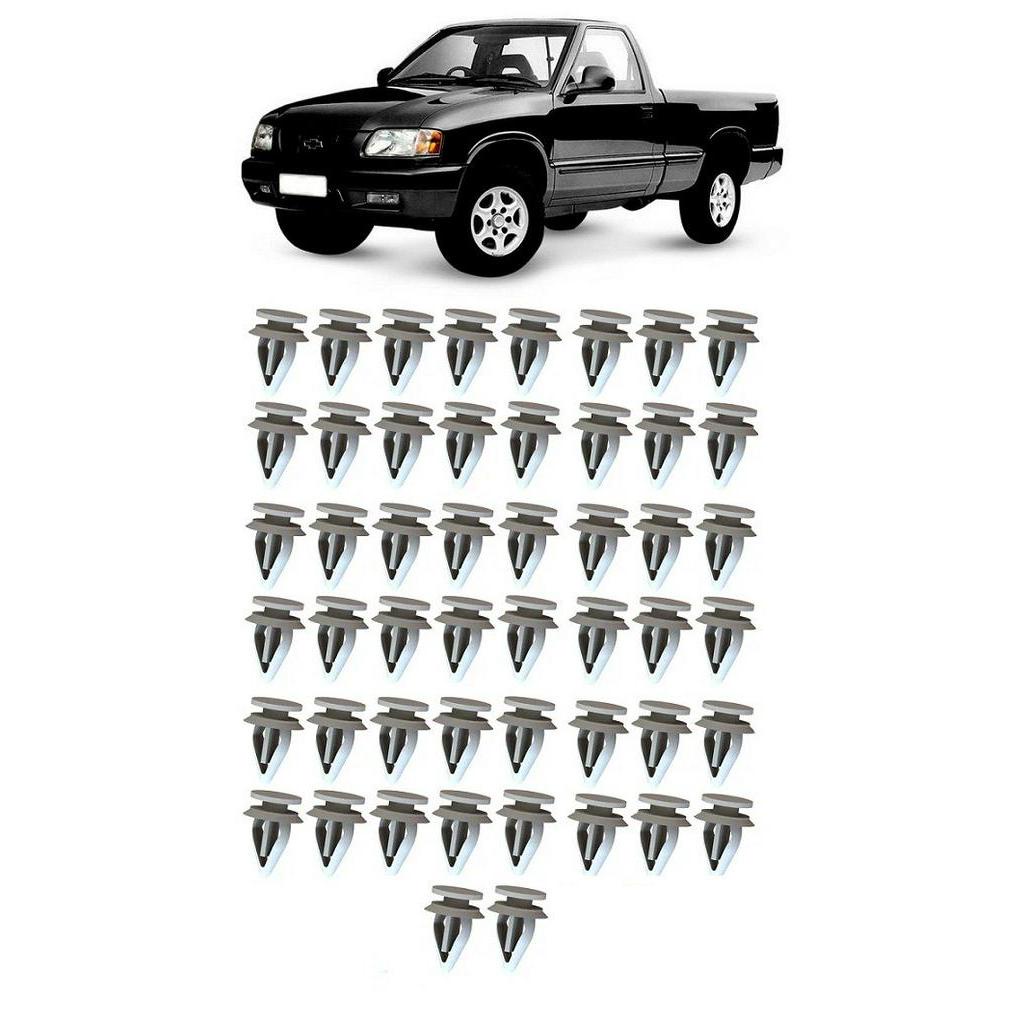 Kit 50 Grampo Presilha do Forro da Porta S10 1996 1997 1998 1999 2000 2001 2002 2003