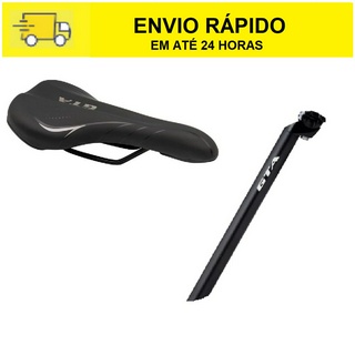 Kit Banco Selim Anatômico C/ Canote Gta Bicicleta Bike
