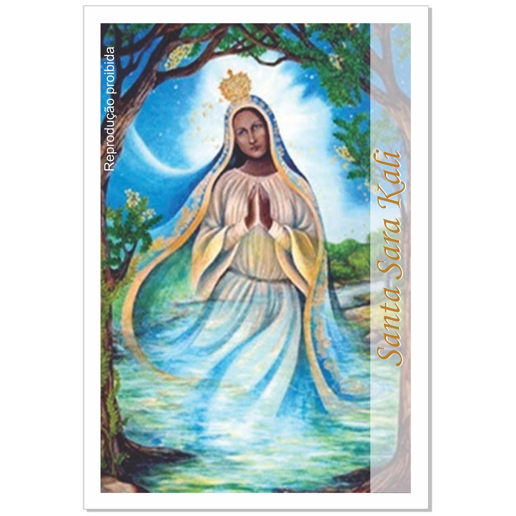 Santinho Santa Sara Kali Oração Promessa