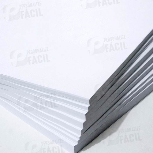 50 Fls Papel Cartolina Branca Escolar 65x47 Atacado 150g