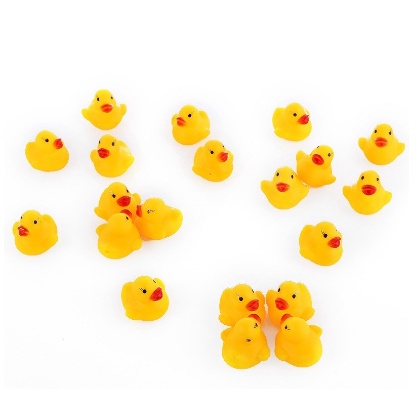 Kit 10 Patinhos de Borracha - Mini Patinhos Amarelos de Borracha para Banho de Bebe