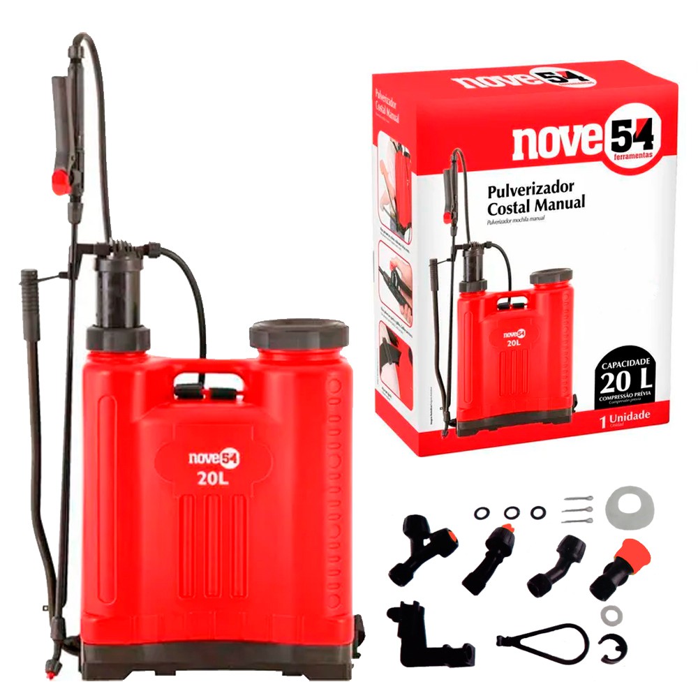 Pulverizador Manual Costal 20 Litros Nove54 - Bomba Veneno