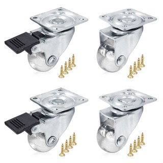 Kit 4 Rodízios Giratórios Rodinhas Para Móveis Silicone 35mm 2 Com Trava E 2 Sem Trava em Oferta na Shopee