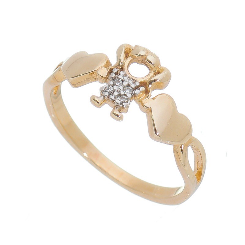 Anel Feminino Anéis de Ouro Banhado Anel Ouro Folheado Cor de Prata Banho de Ródio Branco Anel Feminino Ouro Banhado Semijoia com Garantia Coração Liso e Crianças