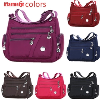 iffarmerrt 6 Cores Bolsa De Nylon Impermeável Moda Feminina Ombro Único Transversal