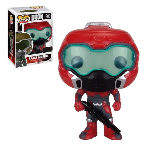 Funko Pop! Games DOOM – Gold Space Marine #90, Esclusiva Gamestop, Edizione Limitata