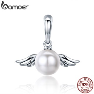 Bamoer 100 % 925 Sterling Silver Anjo Naughty Asa Pena Charme fit Charm Bracelet & Colar Jóias Fazendo SCC381 em Oferta na Shopee
