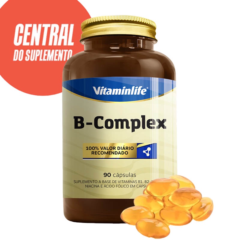 B-Complex Vitaminas Complexo B 90 cápsulas - Vitaminlife