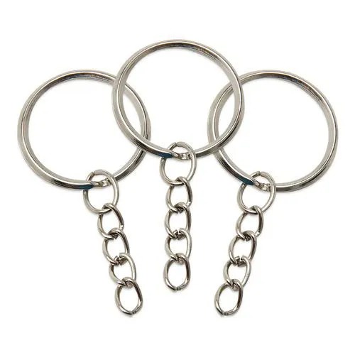 Argola para Chaveiro com Corrente 25mm | Chaveiro | Pingente | Artesanato