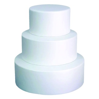Bolo Fake Branco 3 Bases Moldado No Eva Sem Emenda Pronto Para Decorar em Oferta na Shopee