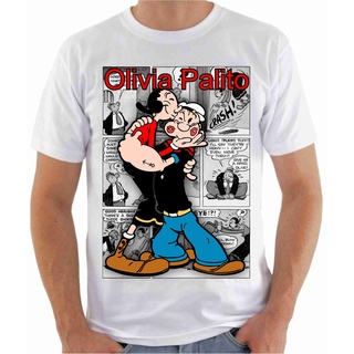 Camiseta O Marinheiro Popaye e Olivia Palito
