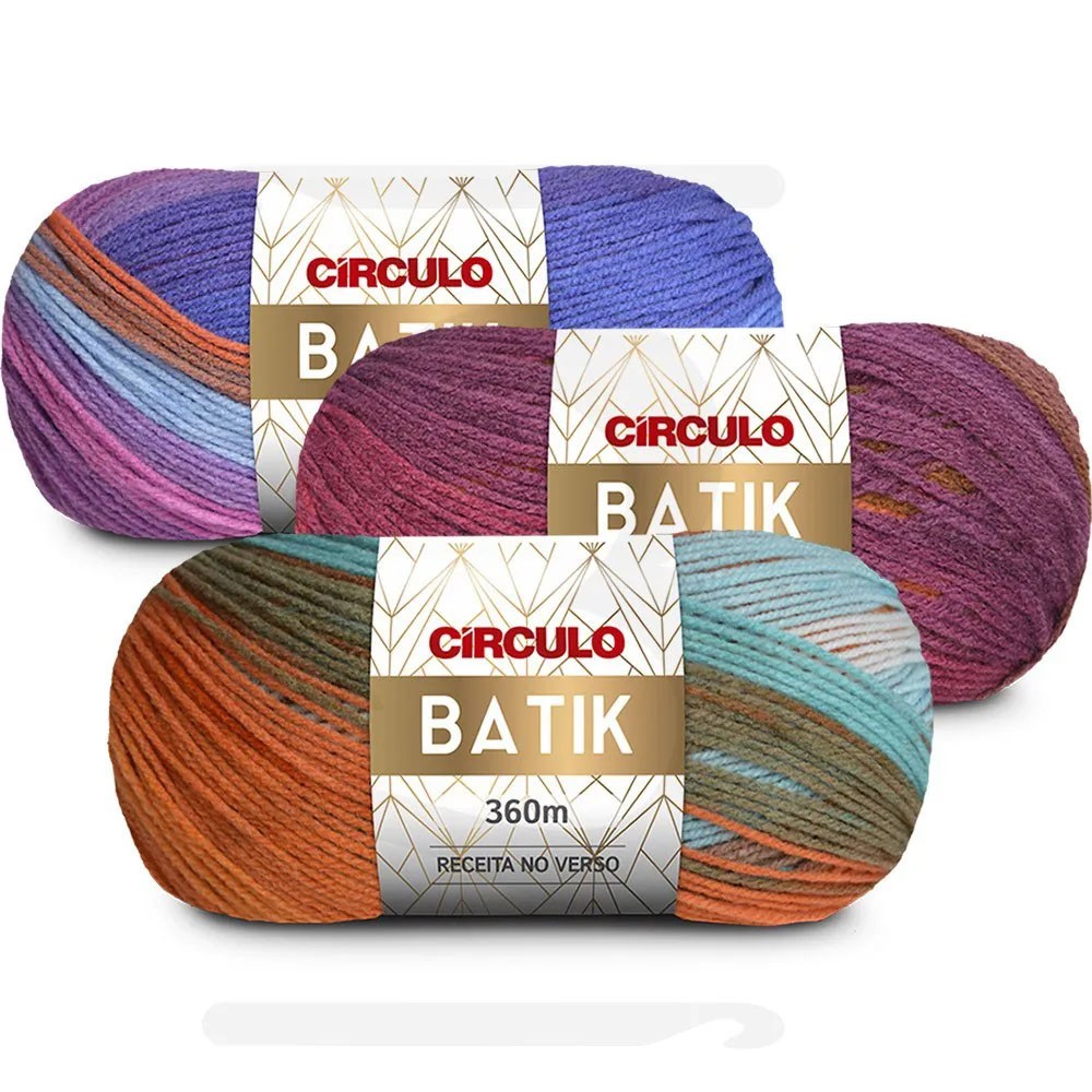 Fio Lã Batik Círculo 100g em Oferta na Shopee