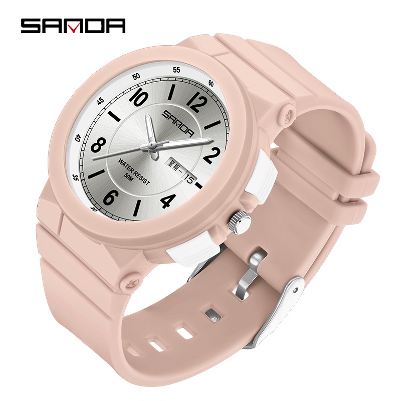 Sanda Impermeável Relógio Casual Moda Estudantil Esportivo De Luxo Feminino 6097