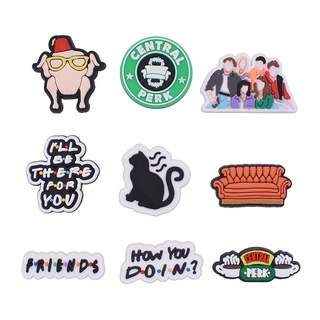Acessórios De Moda Jibbitz Criativos " Amigos " Sapato De Desenho Animado Buckle DIY Shoes Charm