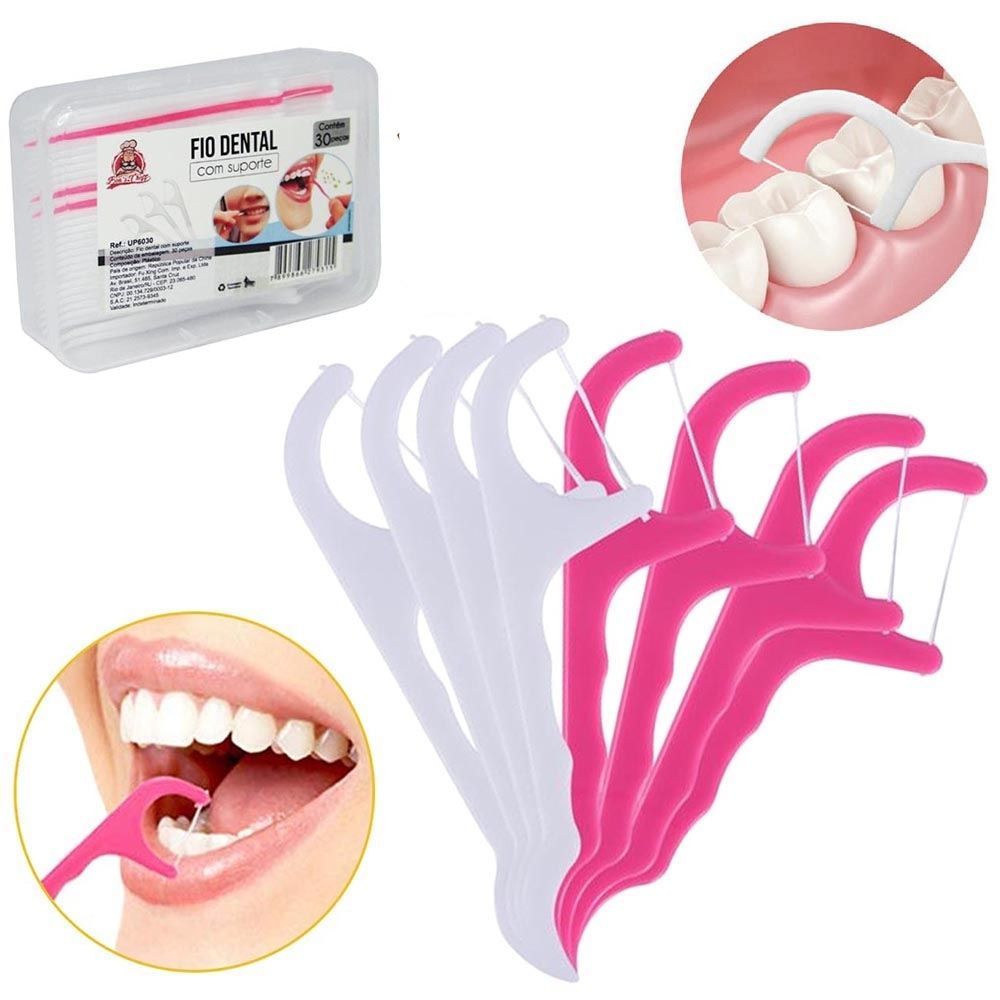 Fio Dental Com Suporte Estojo C Pecas Shopee Brasil