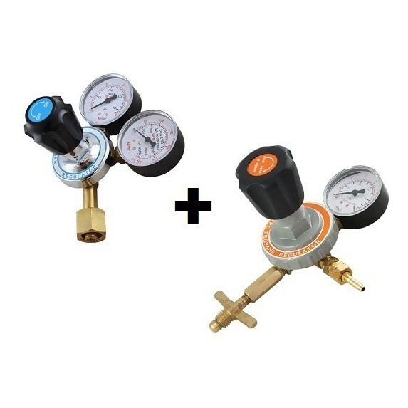 Kit Manômetro Regulador De Pressão Oxigênio E Glp