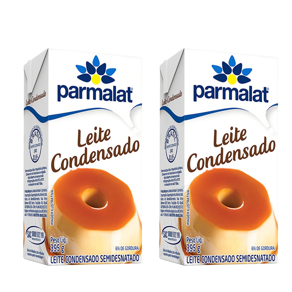 Kit 2 Leites Condensado Parmalat Caixa 395g | Shopee Brasil