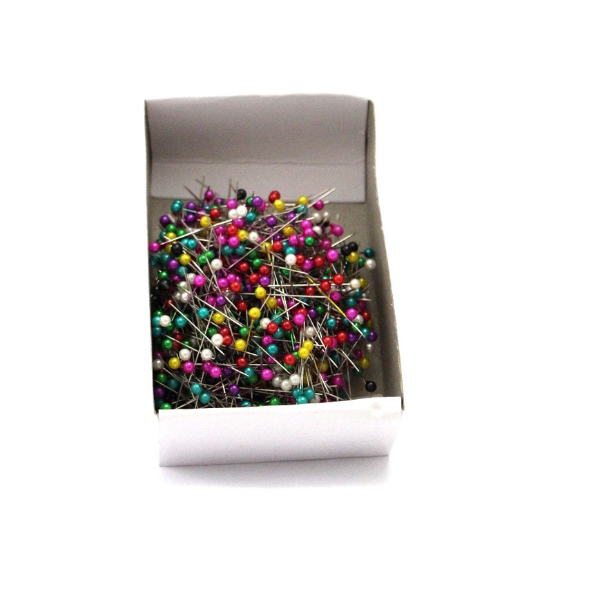 Alfinete Colorido Cabeça Bola 900 Para Patchwork / Costura