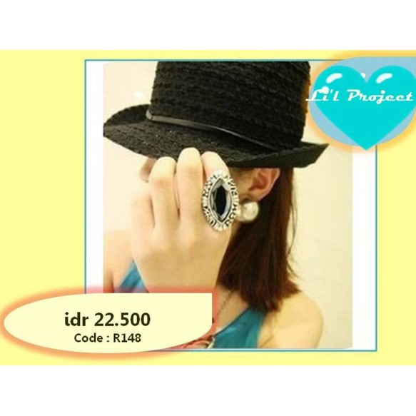 Anel Ouval - Anel Oval Diamante - Anel Barato - Anel Fashion - Import Ring