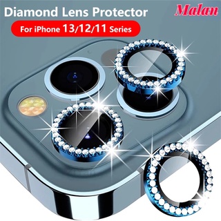 Capa Protetora De Lente De Câmera Diamantada Para IPhone 14 11 12 13 Pro Max Mini