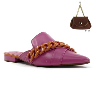 Mule Loucos & Santos Detalhe Corrente + Niqueleira Feminino Original com Nota Fiscal e Garantia em Oferta na Shopee