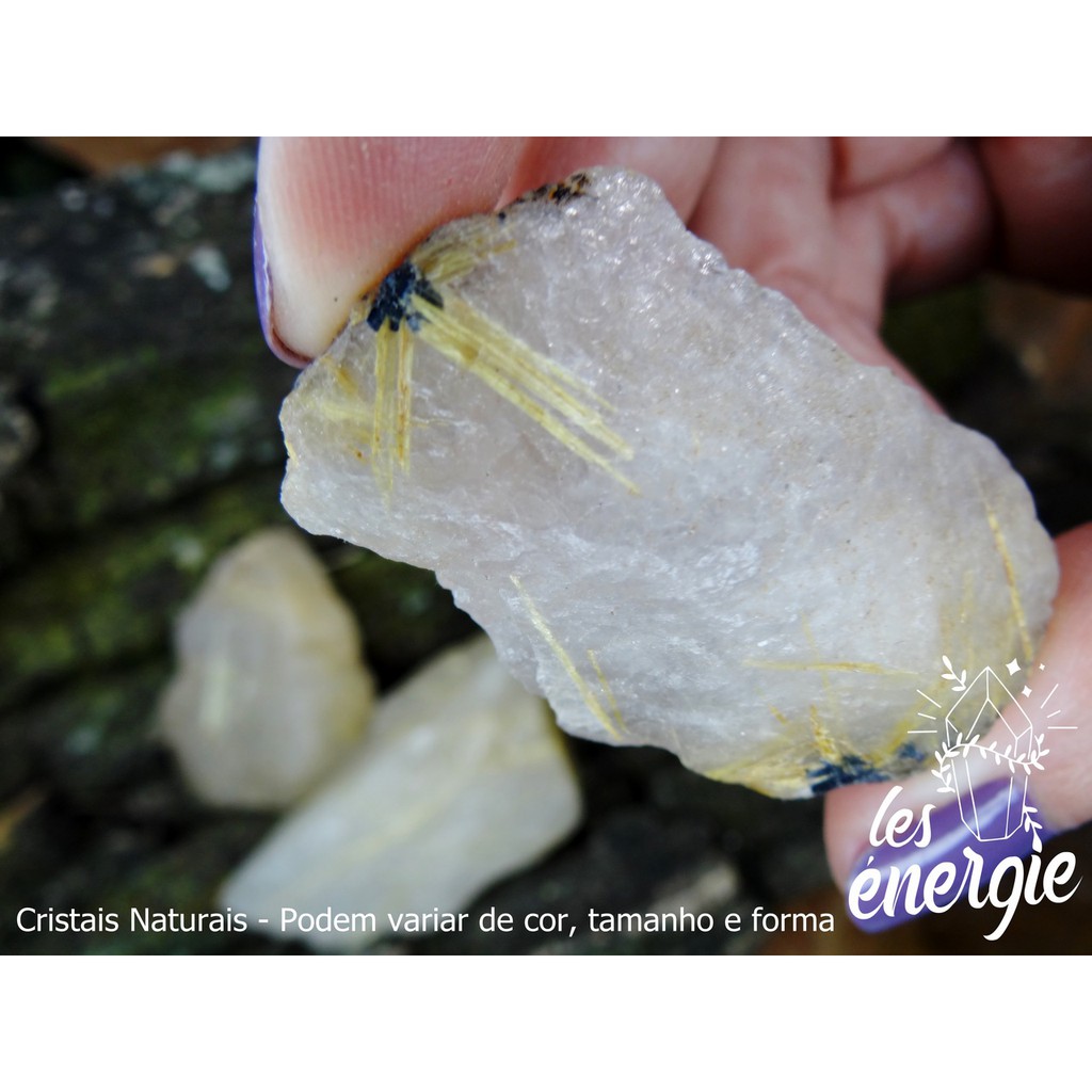 Quartzo Rutilado Verdadeiro pedra natural Bruta | Shopee Brasil