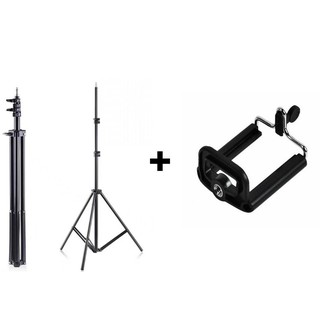 Tripé 2 Metros Para Equipamento Fotográfico + Suporte Para Celular