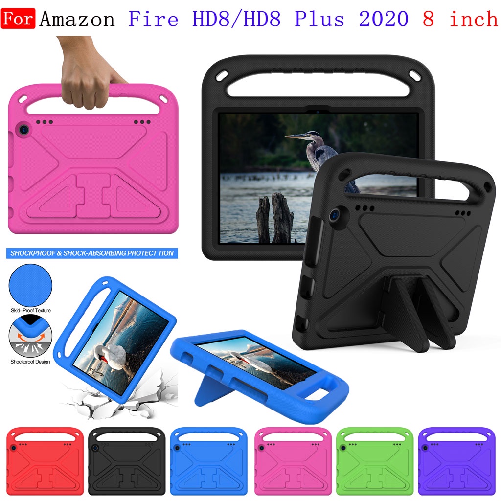 Para Amazon Kindle Fire HD8 2020 10 HD 8 Plus 2020 HD8 2022 12o 8.0 Polegadas Capa À Prova De Choque Crianças Eva Handle Cover