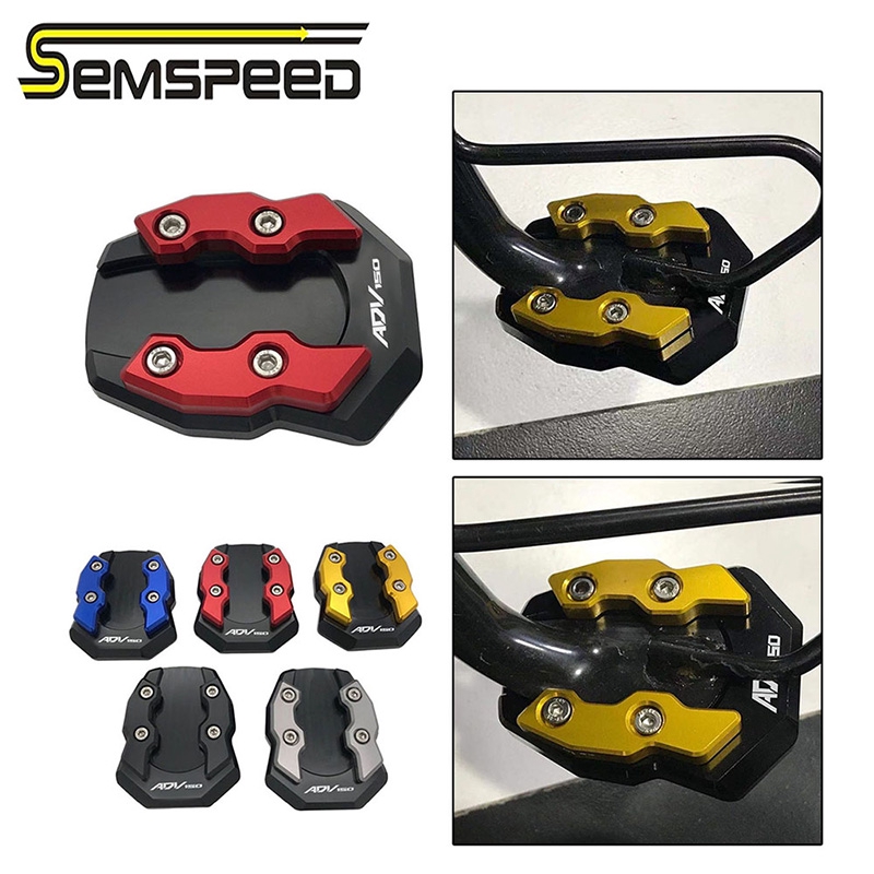 Para ADV150 2019-2023 Motocicleta Kickstand Extensão Pé Suporte Lateral Ampliar Placa De Almofada