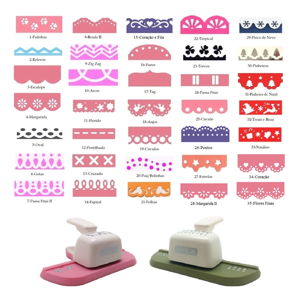 Furador Scrapbook Gigante Borda Contínua em Oferta na Shopee