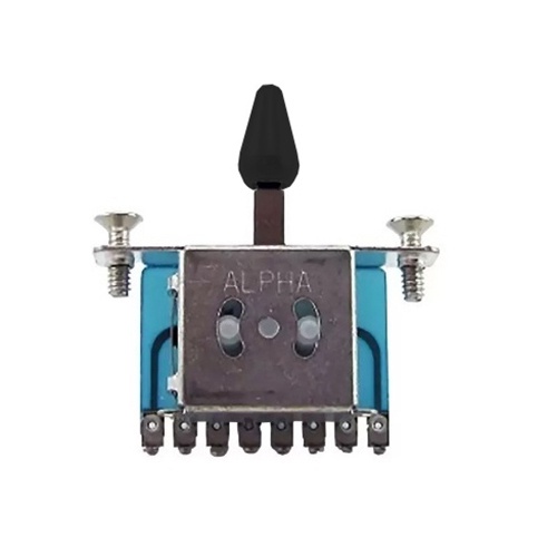 Chave Seletora 5 Posições Alpha Guitarra Telecaster Stratocaster Knob Preto
