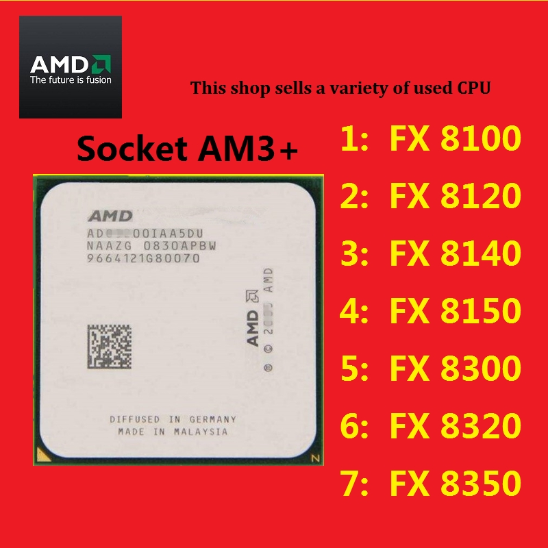 Amd Fx 00 8100 8150 50 81 70 E Cpu Bulldozer Octogonal Am3 Shopee Brasil