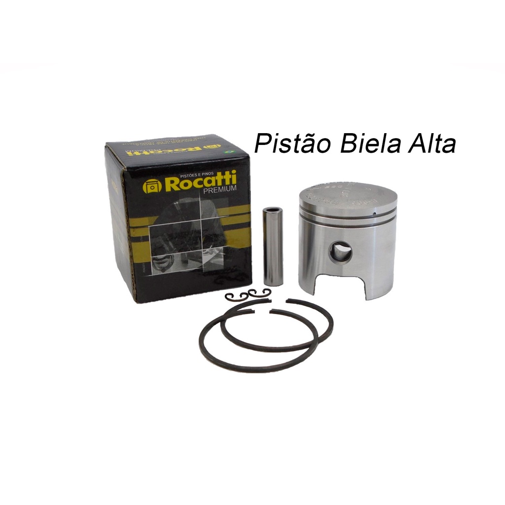 Pistão Completo Com Anéis Moskito 80cc Biela Alta Rocatti