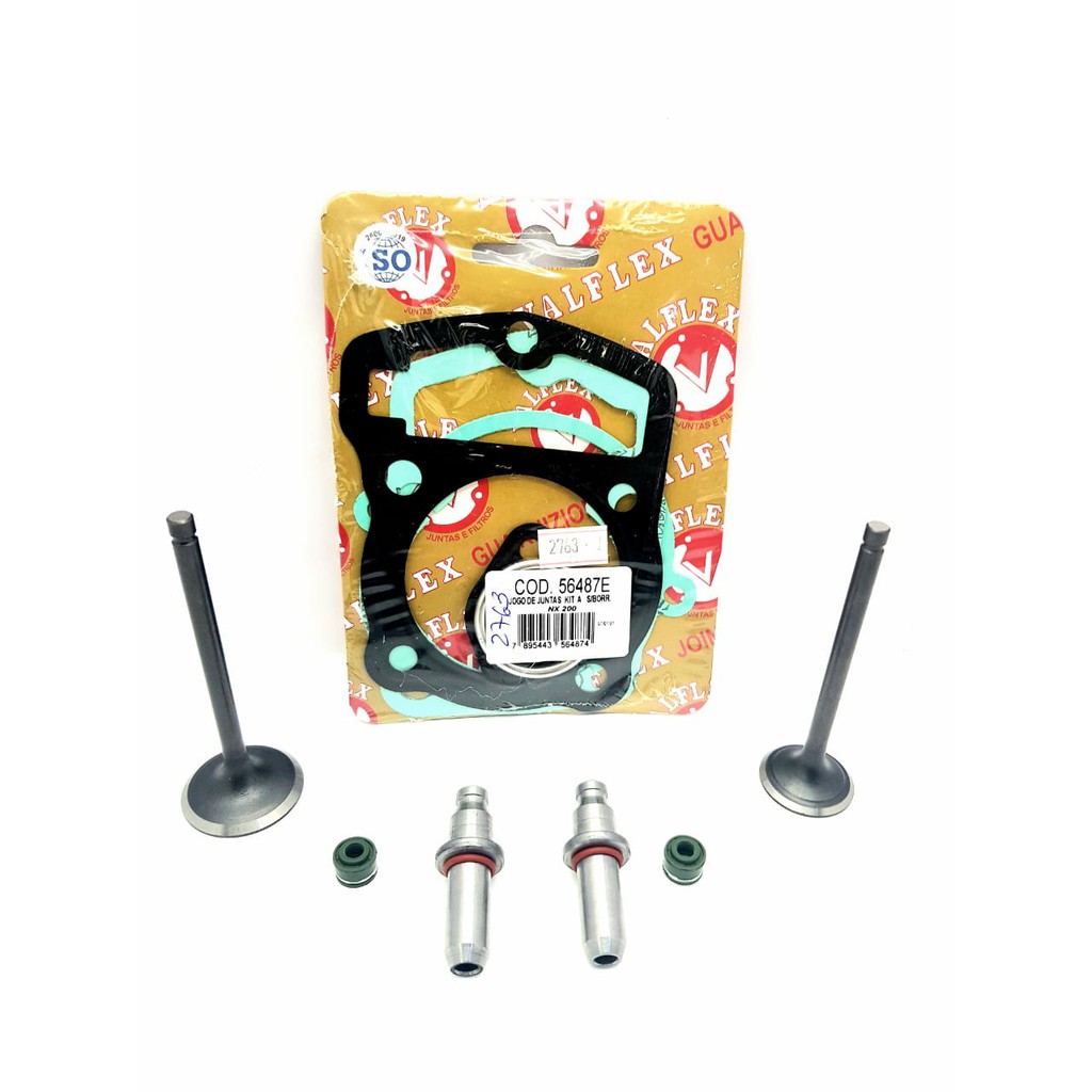 Jogo Junta Kit A + Válvula + Guia + Retentor Válvula Cbx 200