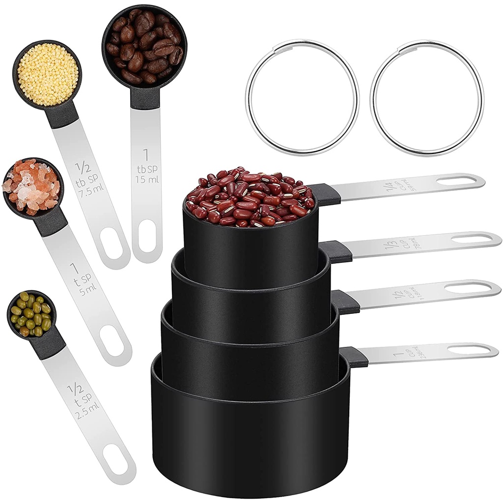 LUMAI Conjunto Kit Medidores de Cozinha 8 Colheres Xicaras Medidor Dosador Utensilios de Cozinha em Oferta na Shopee
