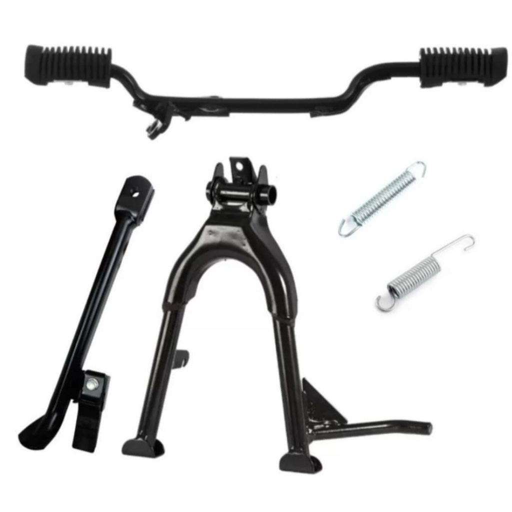 Cavalete  Central + Lateral + Estribo + Molas+Borrachas Titan/Fan