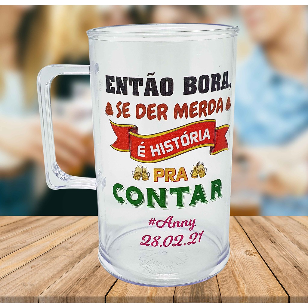 15 Canecas Acrílico Cerveja Chopp Personalizada Frase Engraçada | Shopee  Brasil