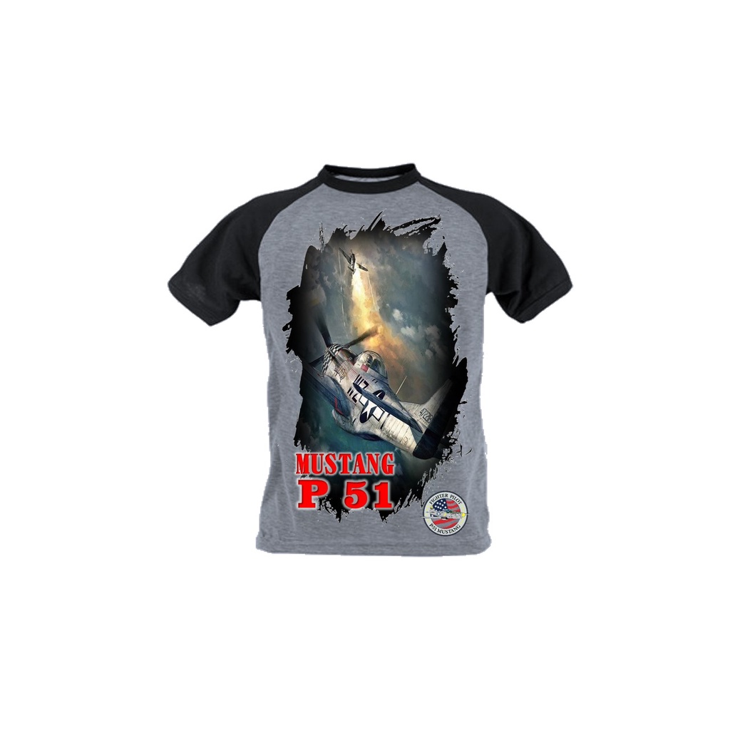 Camisa camiseta Avião Caça Mustang P51 guerra Envio Imediato