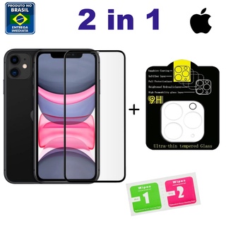Kit 2 em 1 Película + Película da Câmera Traseira 9H para iPhone 11