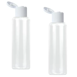 50 Mini Frasquinhos Plástico Pet 60ml Tampa Fliptop - Bisnaga