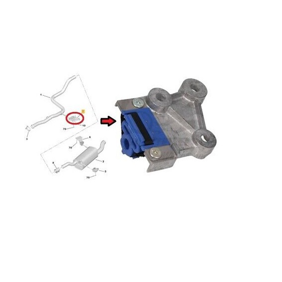 Suporte Coxim Escapamento C4 Partner Berlingo Gran Picasso 1755q3