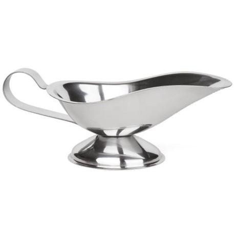 MOLHEIRA DE INOX/VIDRO Dispenser Molho Aço Inox Com Alça Para Servir
