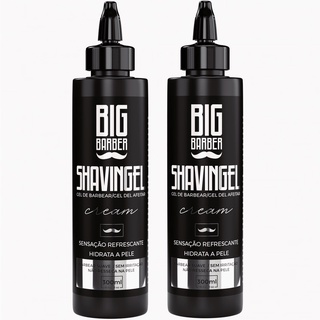 Shaving Gel Barbear Bisnaga Big Barber Cream 300ml Caixa Com 2 Unidades