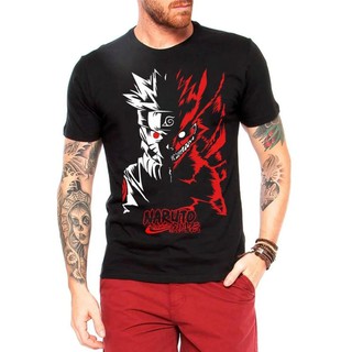 Camiseta Anime Naruto Shippuden Raposa Em Malha 100% Algodão