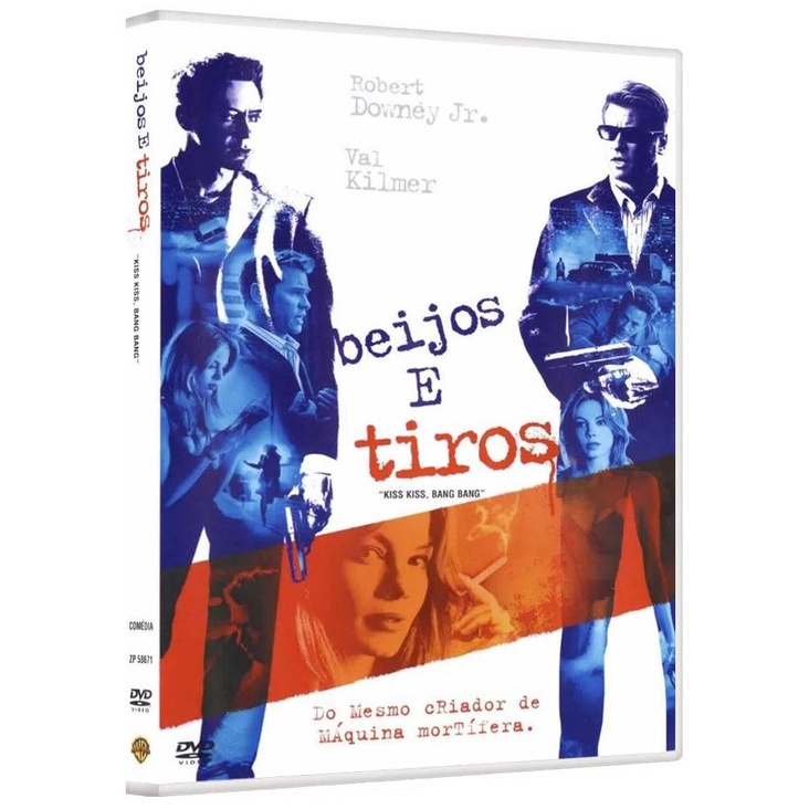 DVD - BEIJOS E TIROS - Robert Downey Jr. - Val Kilmer - Lacrado