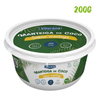Manteiga de Coco Sabor Manteiga Sem Sal Vitorena 200g - Vegana