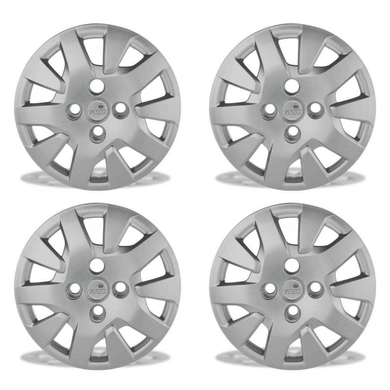Jogo Calota Grid Ford Ká Hatch Sedan 2019 2020 Aro 14 Cubo Baixo Fixação Por Parafuso 343CB-PTA-U